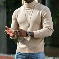 Men's Turtleneck Sweater Slim Fit Long Sleeve Classic Style Casual Wear