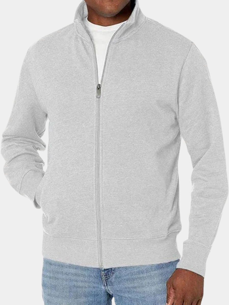 Men's Zip Front Jacket Casual Fit Long Sleeve Versatile Outdoor Wear