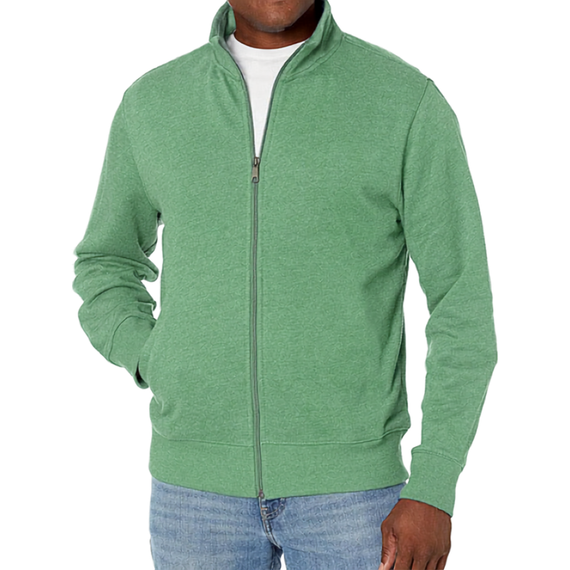 Men's Zip Front Jacket Casual Fit Long Sleeve Versatile Outdoor Wear