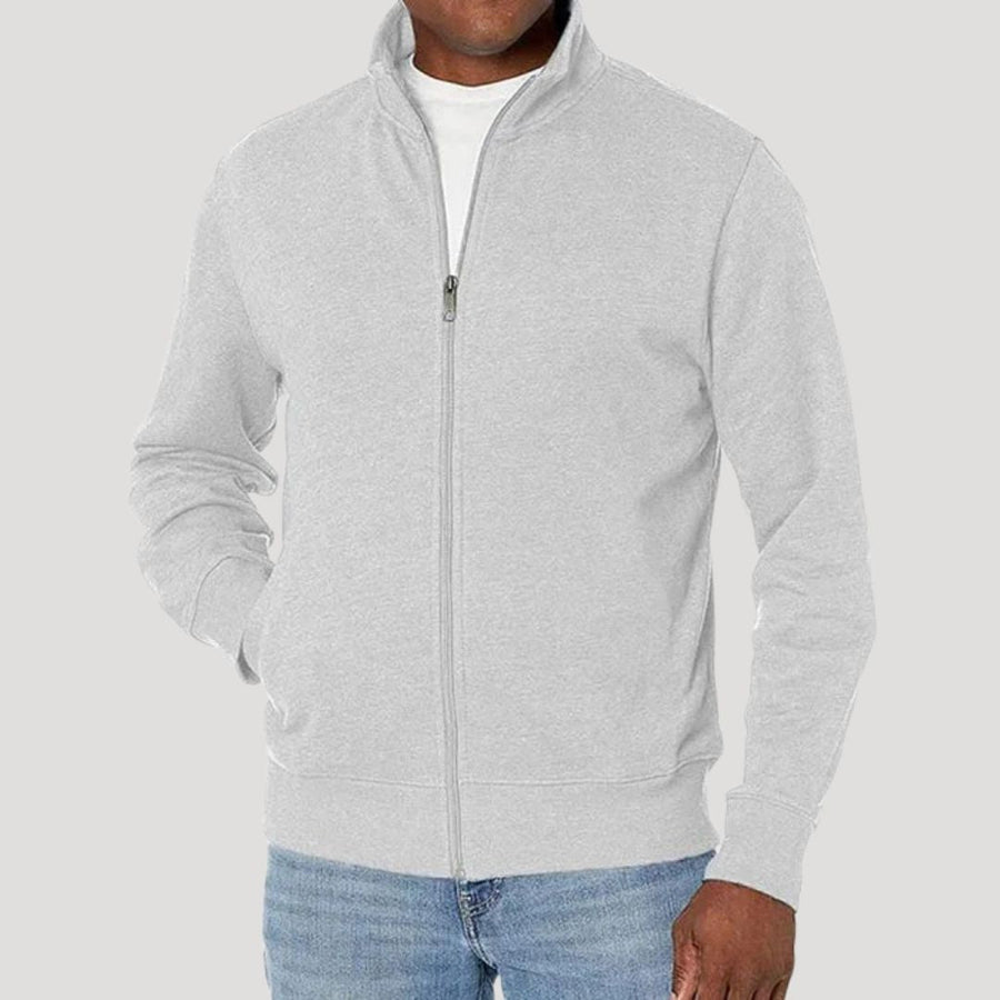 Men's Zip Front Jacket Casual Fit Long Sleeve Versatile Outdoor Wear
