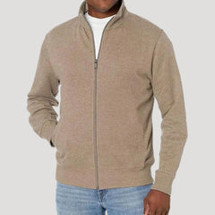 Men's Zip Front Jacket Casual Fit Long Sleeve Versatile Outdoor Wear