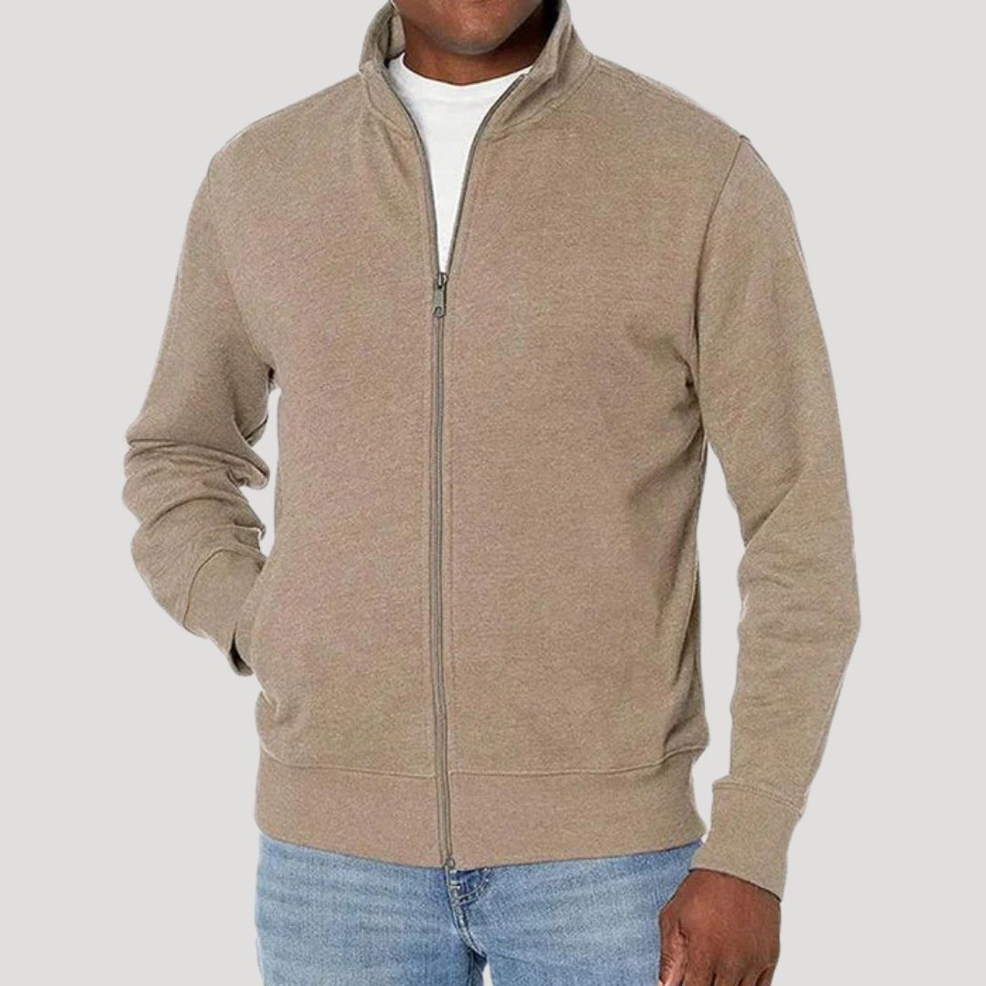 Men's Zip Front Jacket Casual Fit Long Sleeve Versatile Outdoor Wear