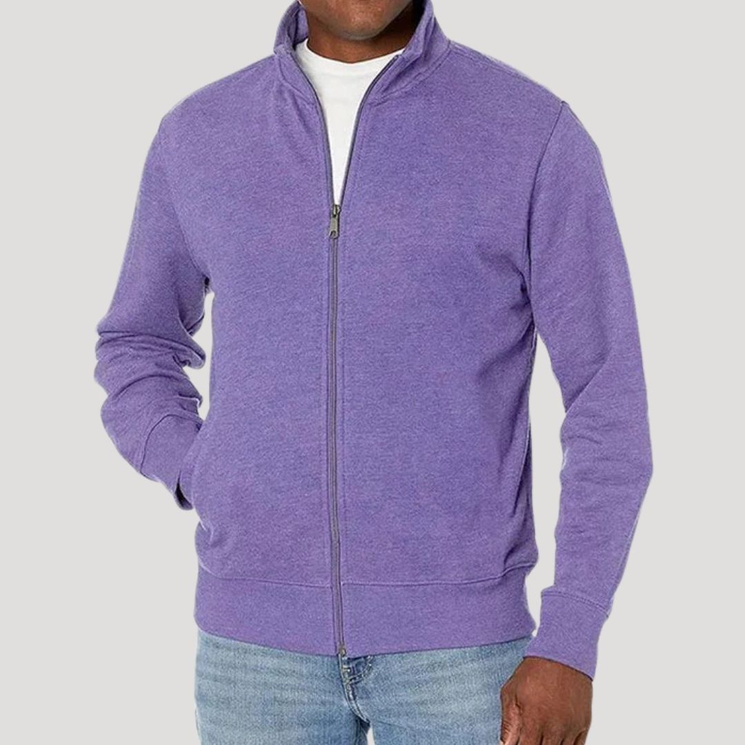 Men's Zip Front Jacket Casual Fit Long Sleeve Versatile Outdoor Wear