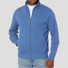 Men's Zip Front Jacket Casual Fit Long Sleeve Versatile Outdoor Wear