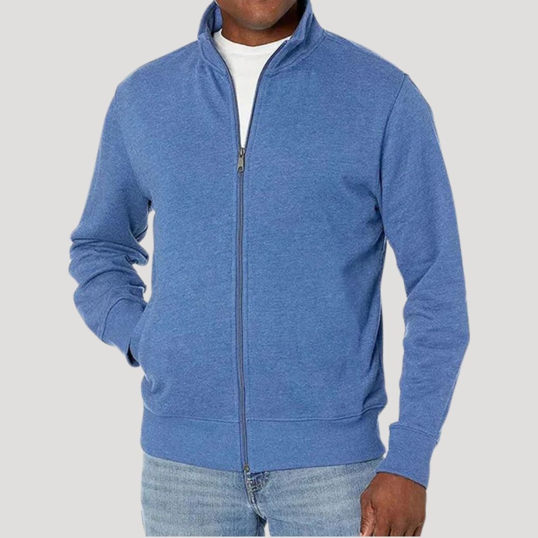 Men's Zip Front Jacket Casual Fit Long Sleeve Versatile Outdoor Wear