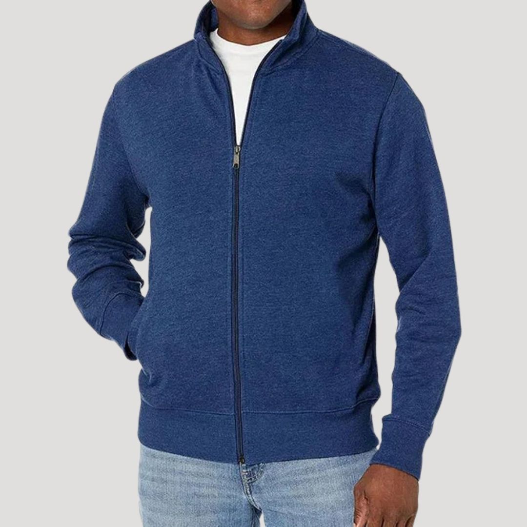 Men's Zip Front Jacket Casual Fit Long Sleeve Versatile Outdoor Wear