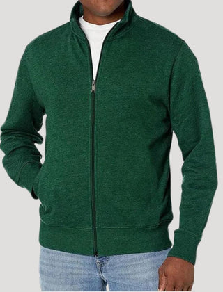 Men's Zip Front Jacket Casual Fit Long Sleeve Versatile Outdoor Wear