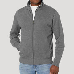 Men's Zip Front Jacket Casual Fit Long Sleeve Versatile Outdoor Wear
