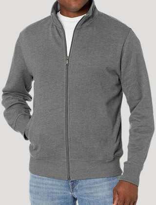 Men's Zip Front Jacket Casual Fit Long Sleeve Versatile Outdoor Wear