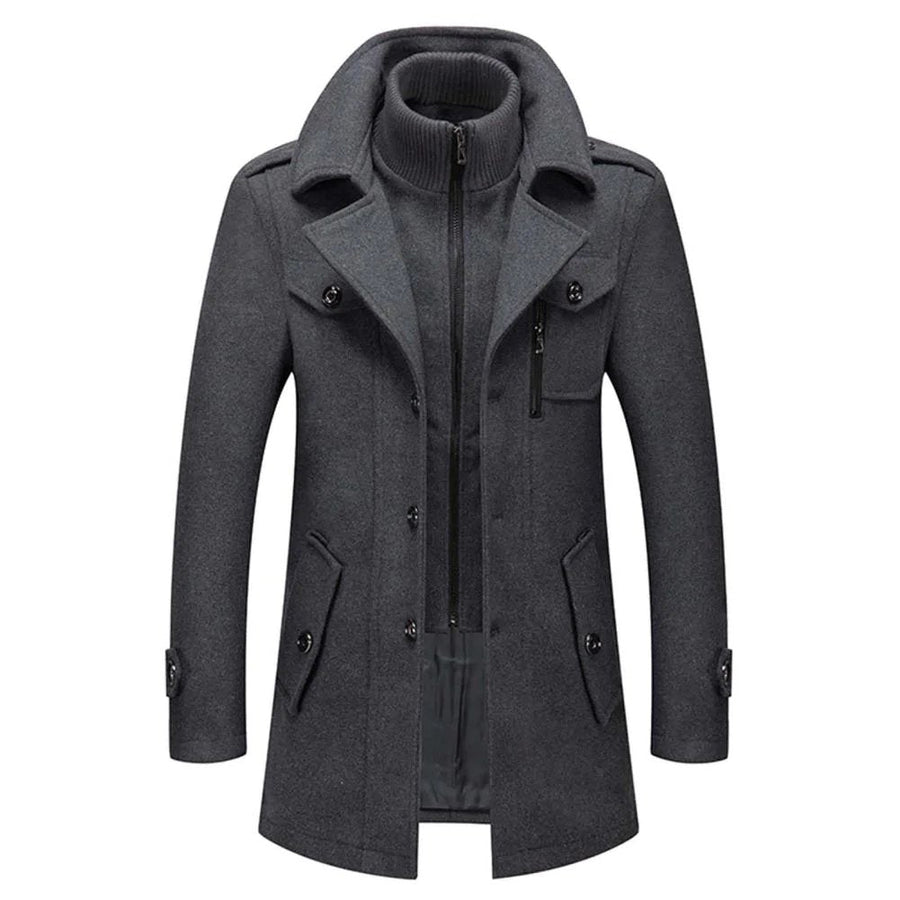 Men's Two-Piece Coat Tailored Fit Notched Collar Double-Breasted Formal