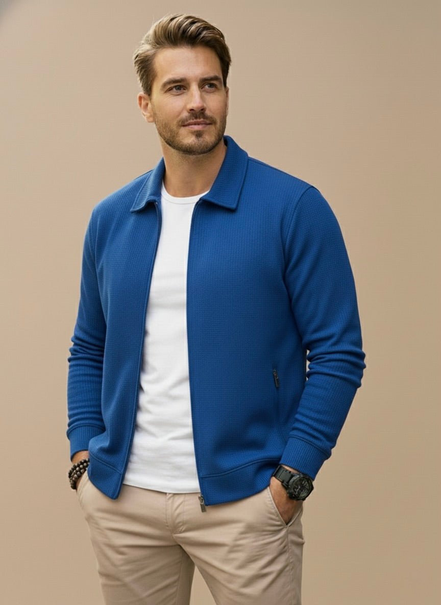 Men's Textured Zip Vest Casual Fit Layered Style Versatile Everyday Wear