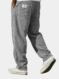 Men's Straight Leg Cord Trousers Relaxed Fit Casual Everyday Wear