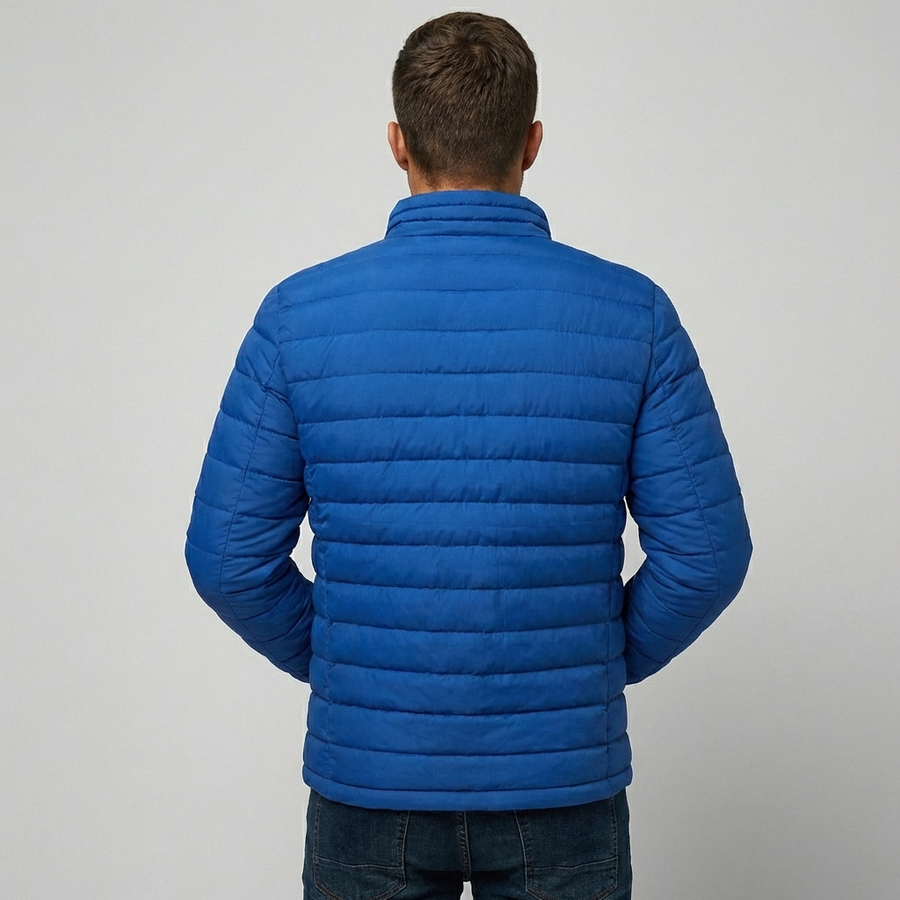 Men's Padded Jacket Stand-Up Collar Quilted Full-Zip Insulated Warm Casual Layering Outdoor Everyday Whitfield