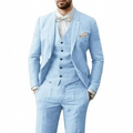 Men's Three-Piece Suit Blazer Waistcoat Trousers Slim Fit Tailored Formal Wedding Business Occasion Winchester
