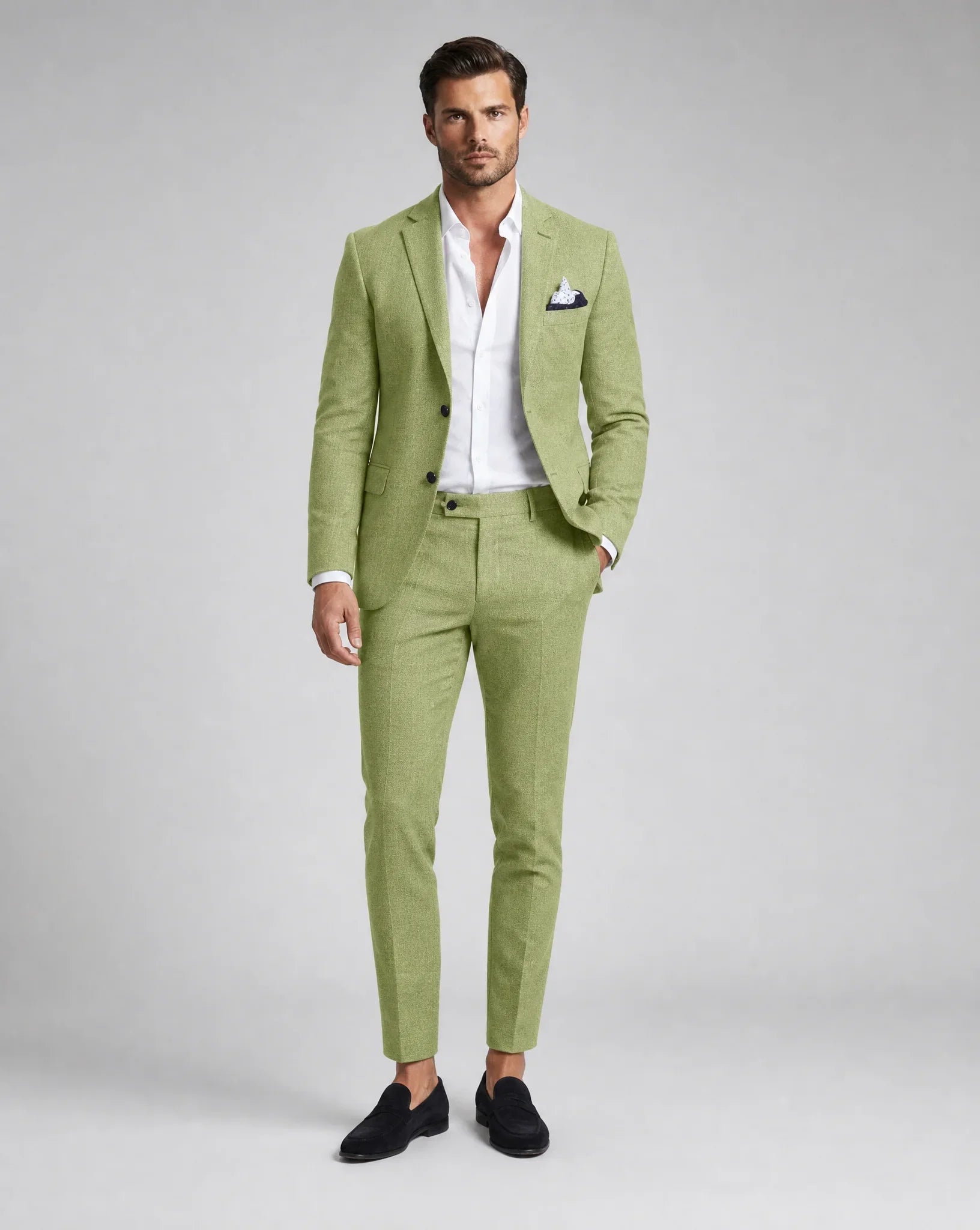 Men's Summer Wedding Suit Two-Piece Tailored Fit Lightweight Stylish Formal