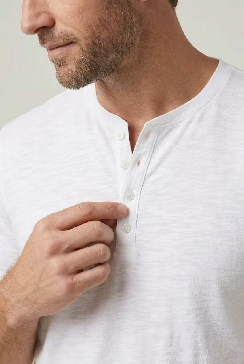 Men's Casual Henley Shirt | Short Sleeve