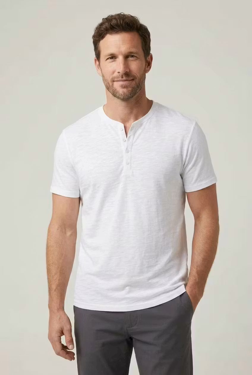 Men's Casual Henley Shirt | Short Sleeve