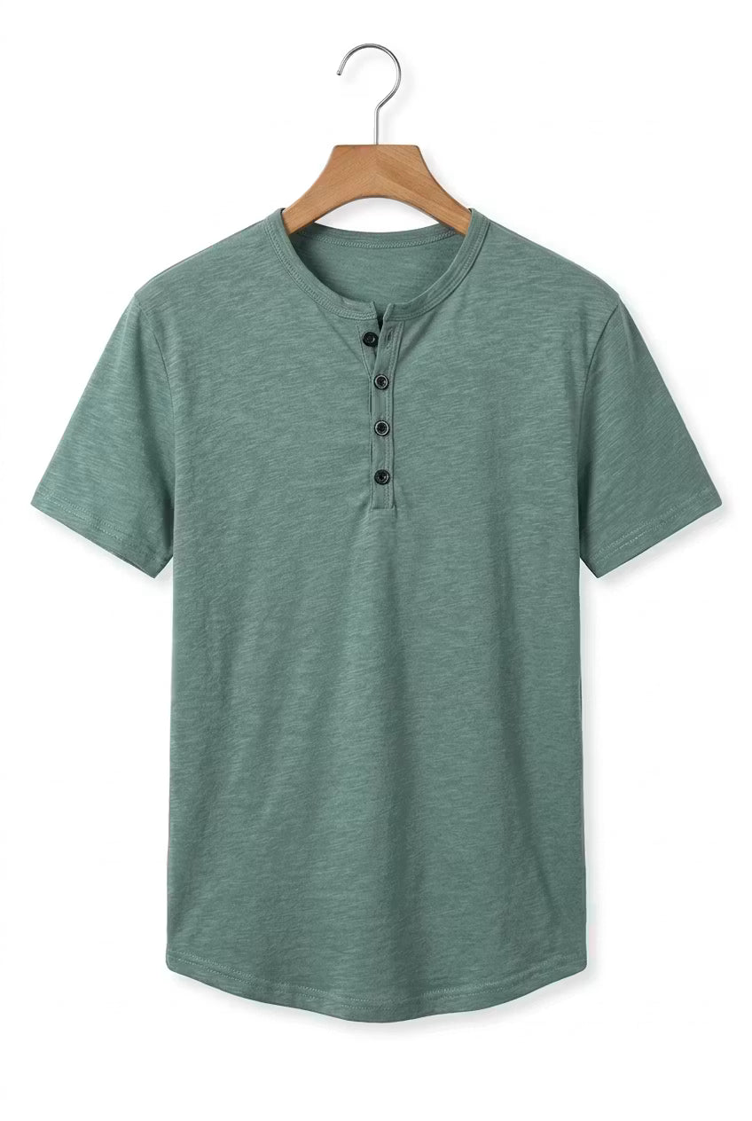 Men's Casual Henley Shirt | Short Sleeve