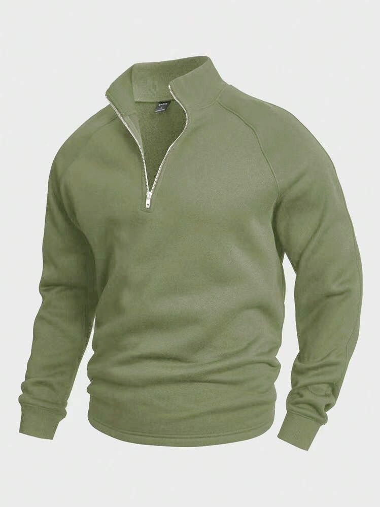 Men's Stylish Sweater Zip Closure High Collar Modern Fit Casual Wear