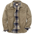 Men's Casual Trucker Jacket | Flannel Lined Shirt Jacket for Outdoor Activities