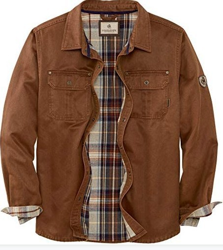 Men's Casual Trucker Jacket | Flannel Lined Shirt Jacket for Outdoor Activities