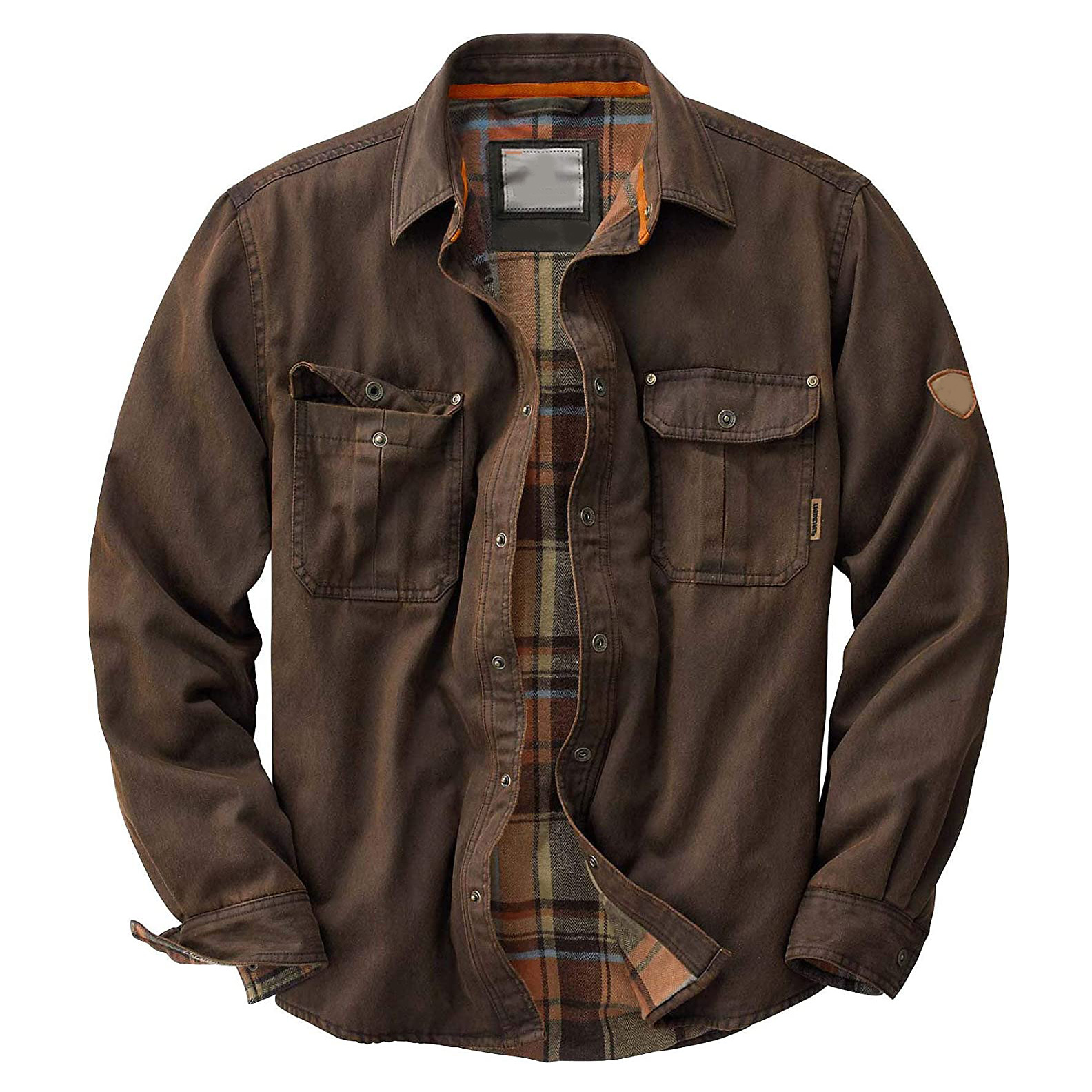 Men's Casual Trucker Jacket | Flannel Lined Shirt Jacket for Outdoor Activities