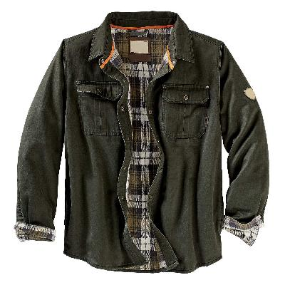 Men's Casual Trucker Jacket | Flannel Lined Shirt Jacket for Outdoor Activities