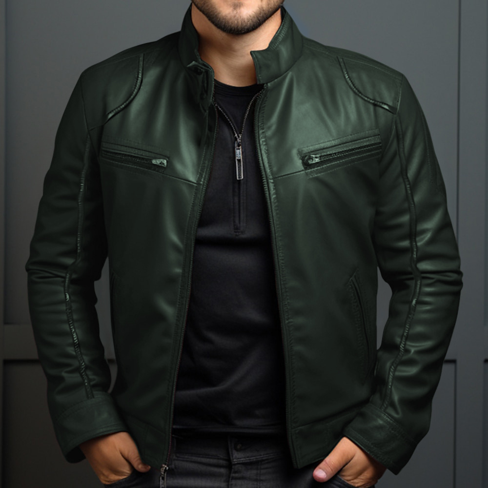 Men's Water-Repellent Jacket Classic Fit Full-Zip Hooded Outdoor Essential