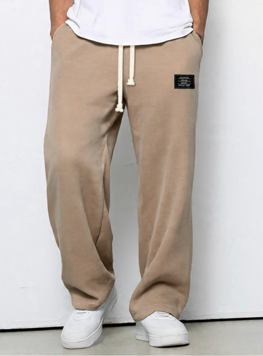 Men's Urban Wide-Leg Trousers Relaxed Fit Casual Everyday Stylish Modern