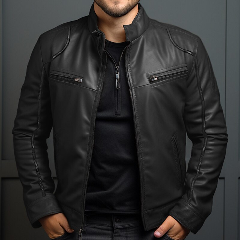 Men's Water-Repellent Jacket Classic Fit Full-Zip Hooded Outdoor Essential