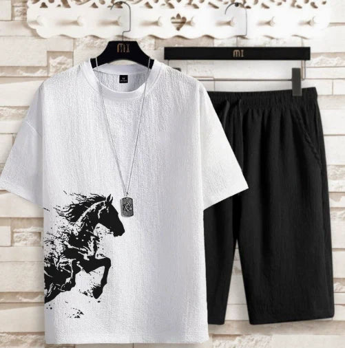 Men's T Shirt and Shorts Set