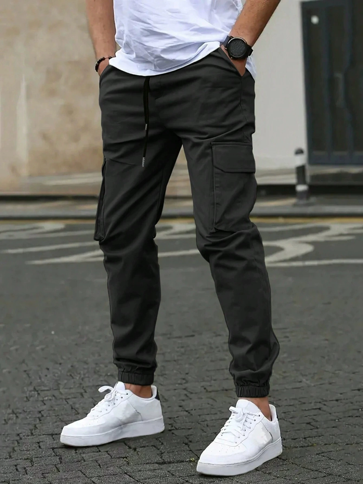 Men's Elite Slim Jogging Trousers Relaxed Fit Athletic Style Everyday Casual