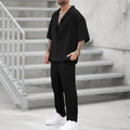 Men's Summer Set Two-Piece Matching Shirt & Shorts Relaxed Fit Casual Everyday Holiday Beach Outfit Co-Ord