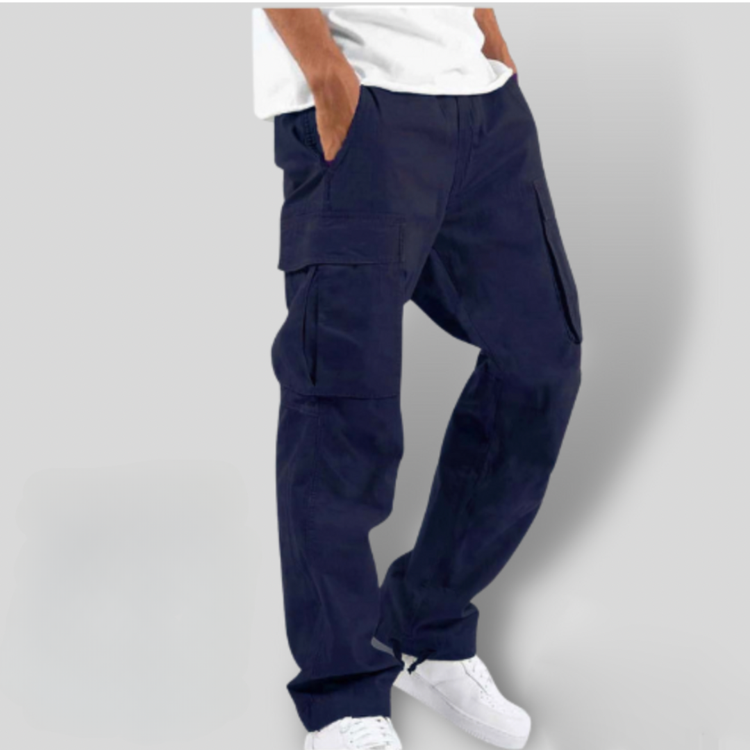 Men's Cargo Trousers Loose Fit with Utility Pockets