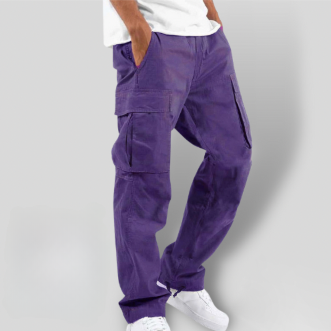Men's Cargo Trousers Loose Fit with Utility Pockets