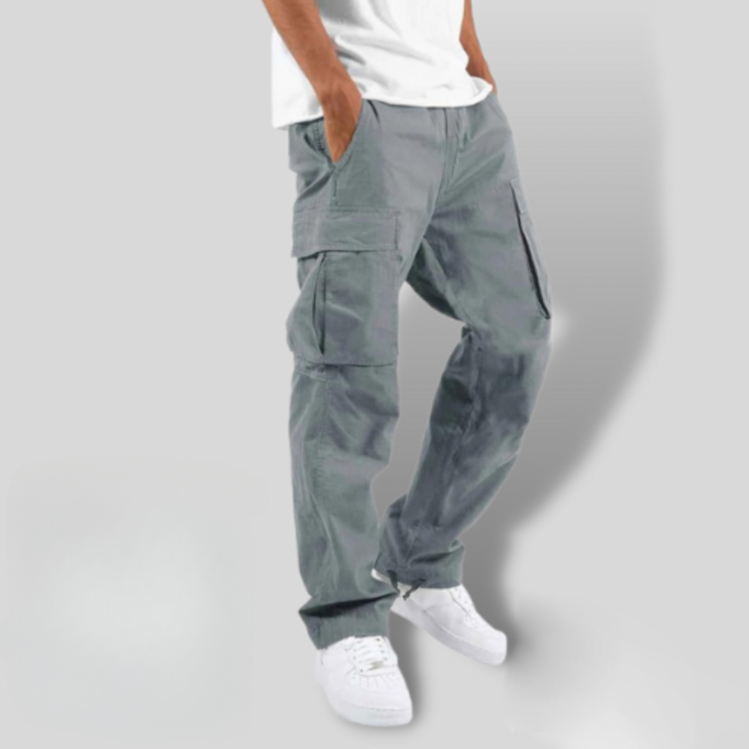 Men's Cargo Trousers Loose Fit with Utility Pockets