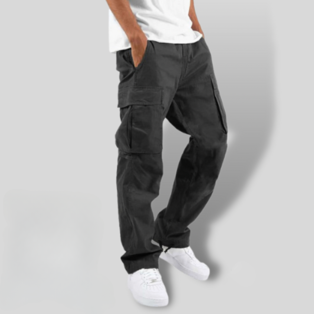 Men's Cargo Trousers Loose Fit with Utility Pockets