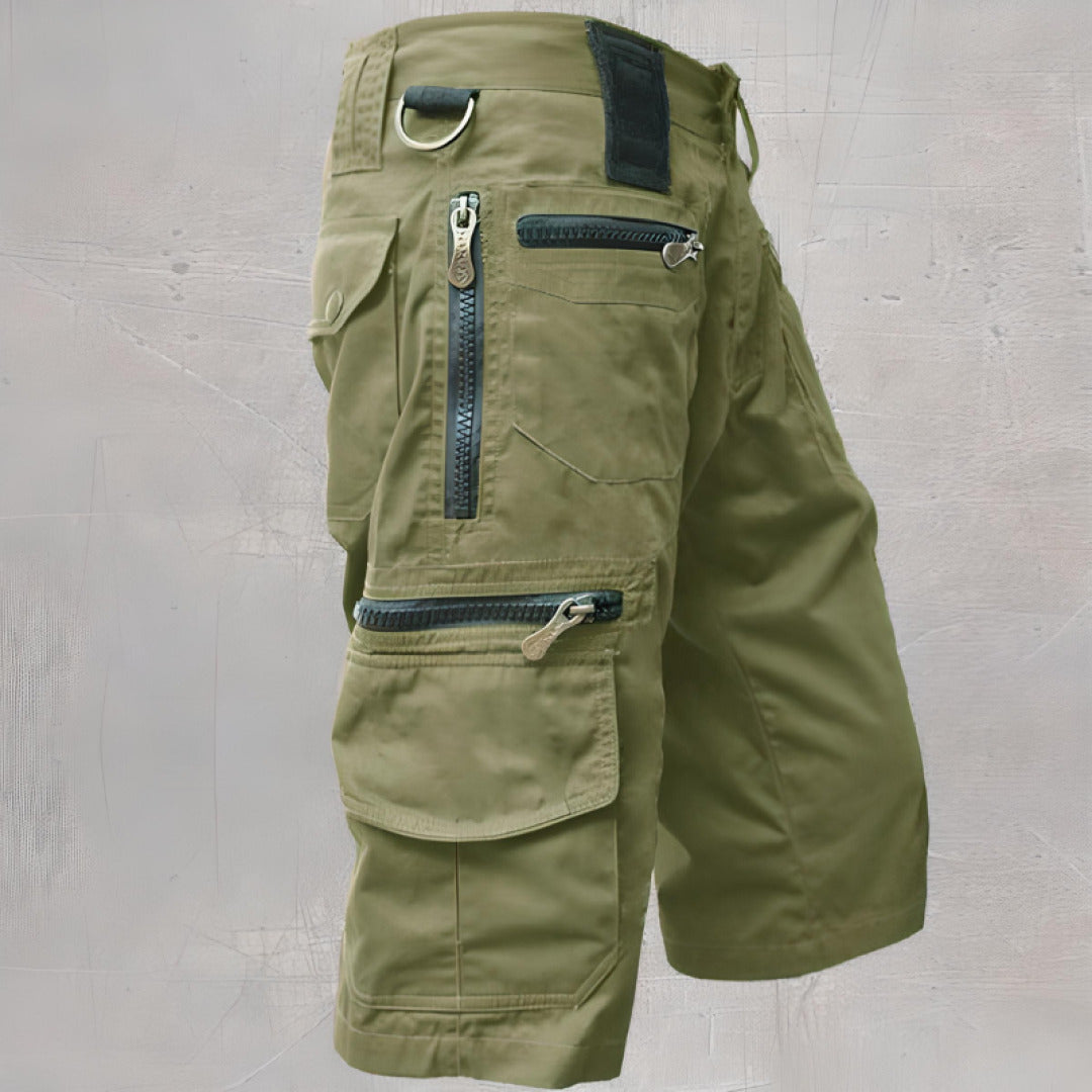 Men's Cargo Shorts Zip Pockets