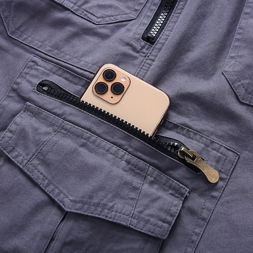 Men's Cargo Shorts Zip Pockets