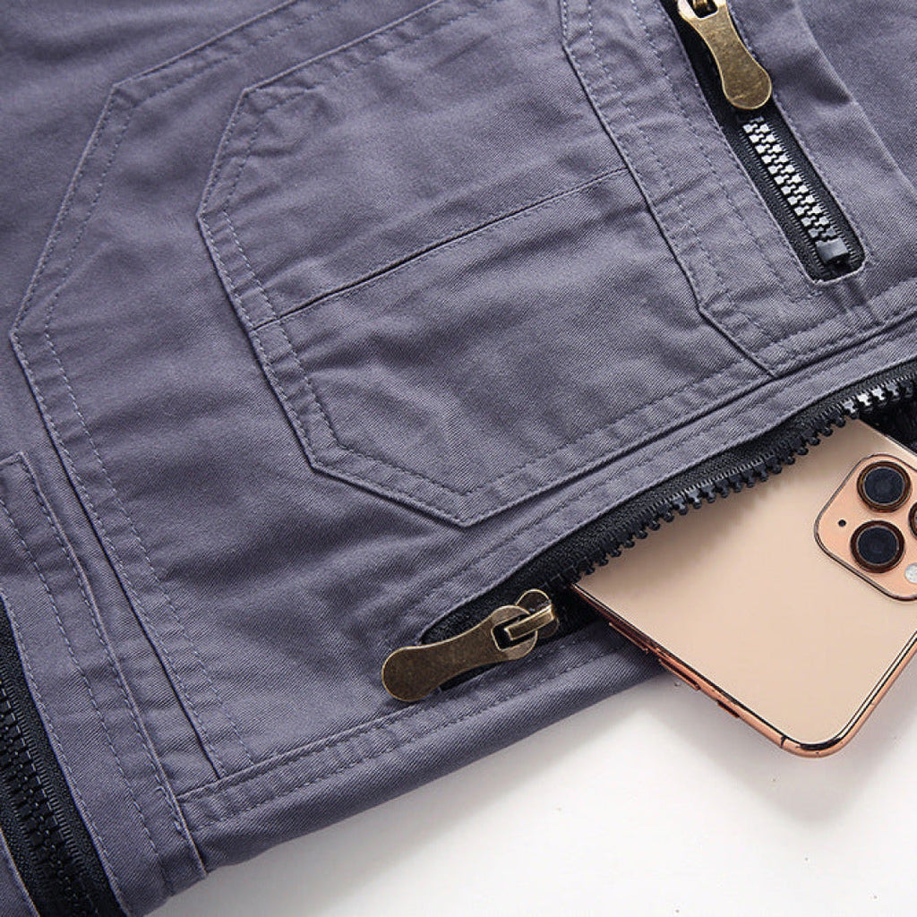 Men's Cargo Shorts Zip Pockets