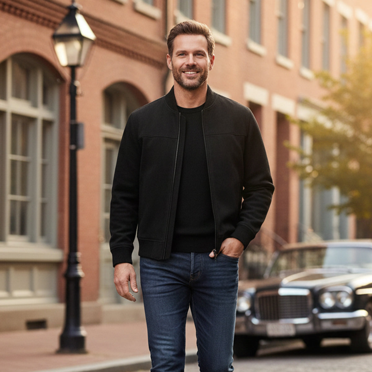 Men's Stylish Suede Jacket | Elegant
