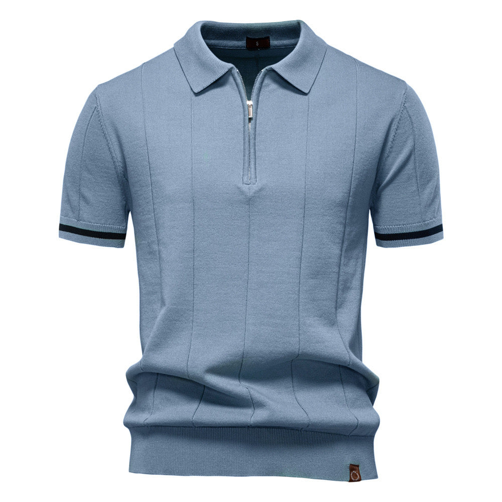 Men's Stylish Quarter-Zip Polo | Casual