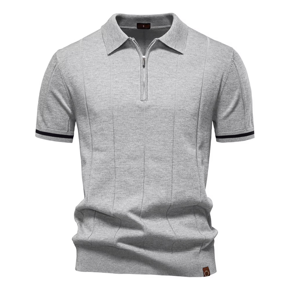 Men's Stylish Quarter-Zip Polo | Casual