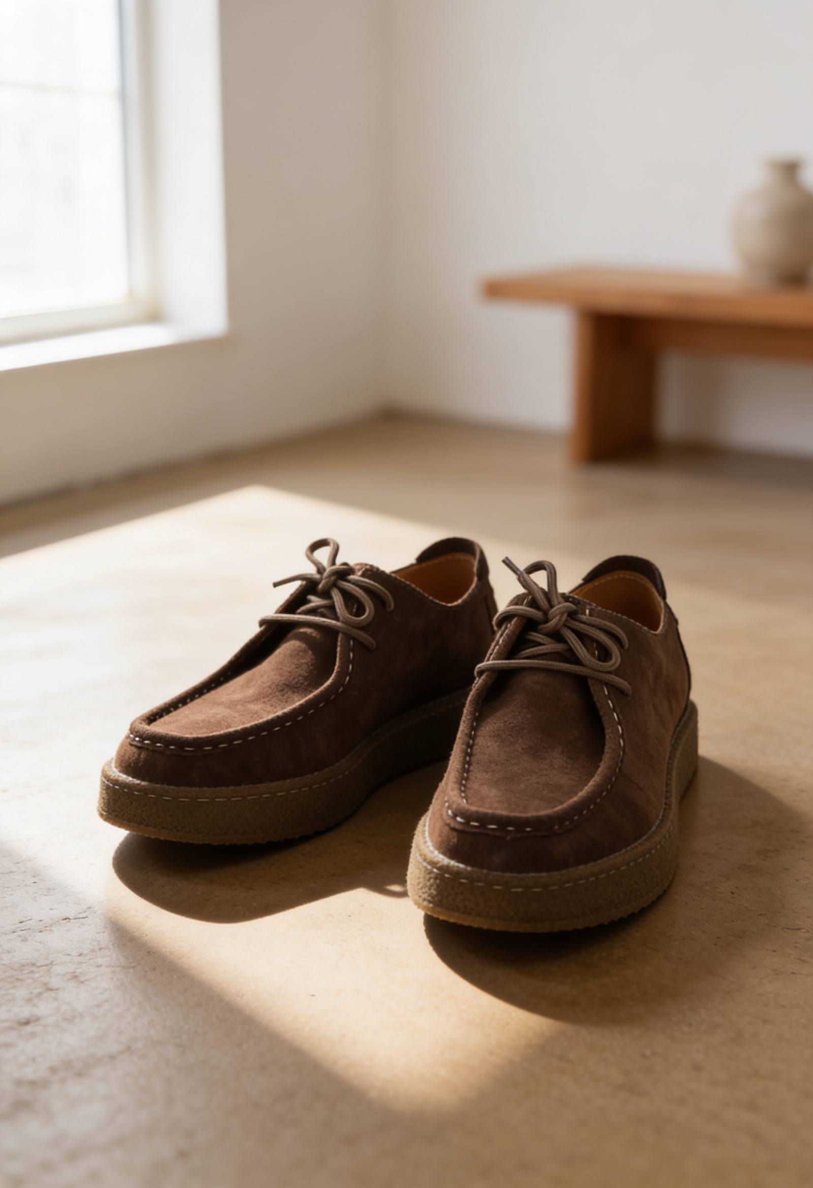 Men's Casual Suede Moccasin Shoes | Crepe Sole