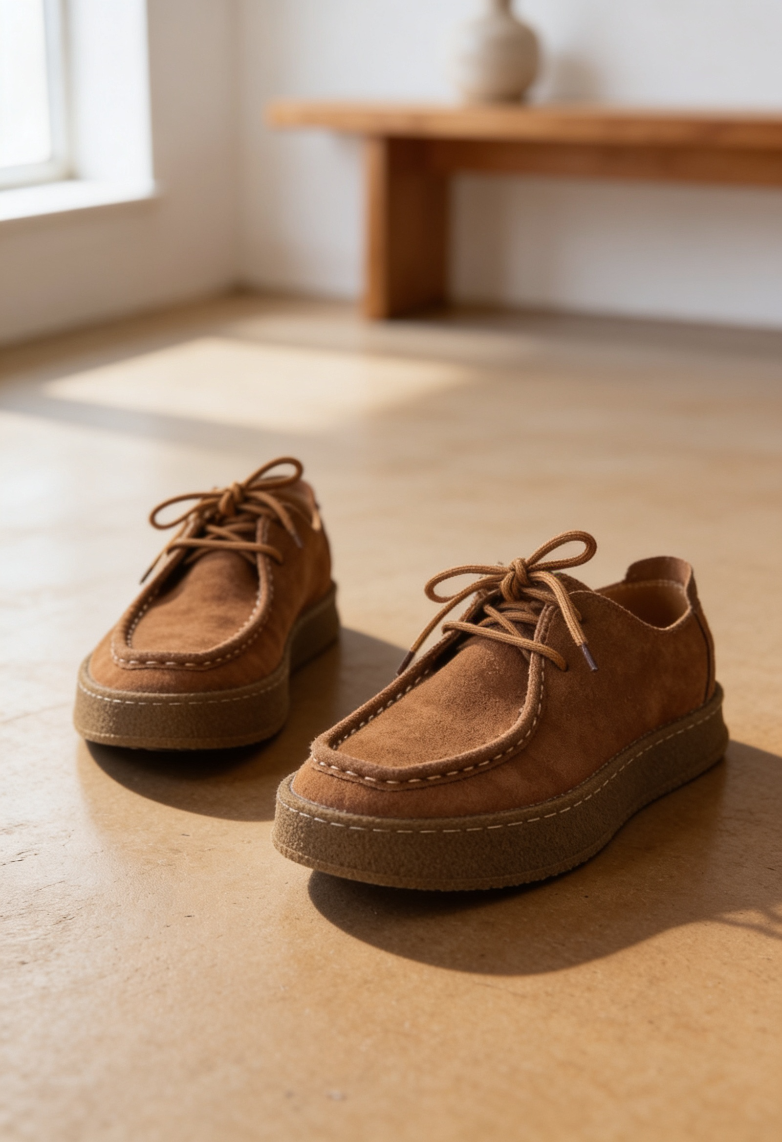 Men's Casual Suede Moccasin Shoes | Crepe Sole