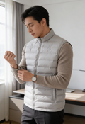 Men's Casual Gilet Bodywarmer Zip-Up Layering Sleeveless Outdoor Everyday Warm Versatile Comfort Modern