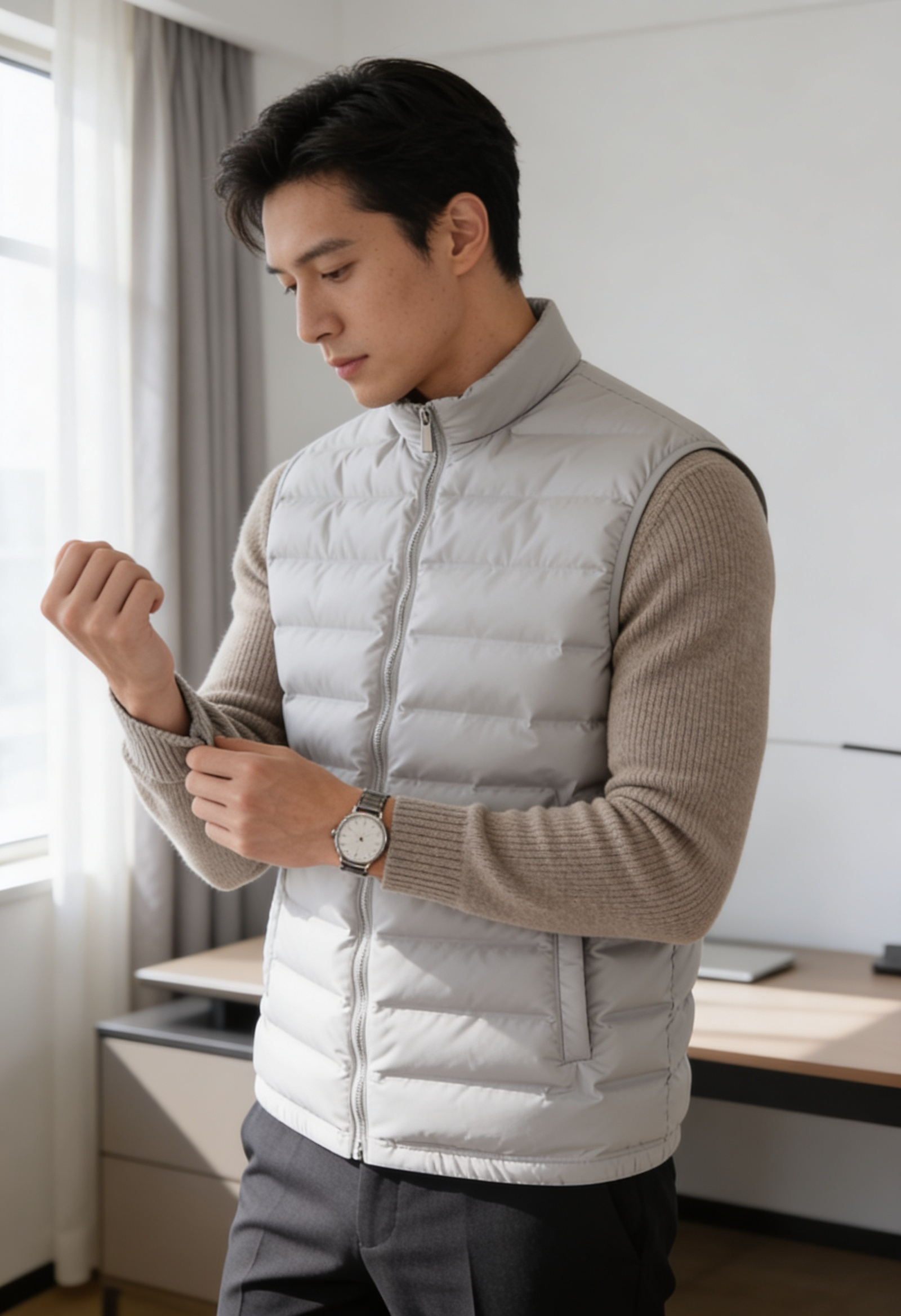 Men's Casual Gilet Bodywarmer Zip-Up Layering Sleeveless Outdoor Everyday Warm Versatile Comfort Modern