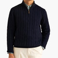 Men's Zipped Sweater Relaxed Fit Long Sleeve Stand Collar Casual Everyday