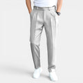 Men’s Double Pleated Casual Trousers Regular Fit