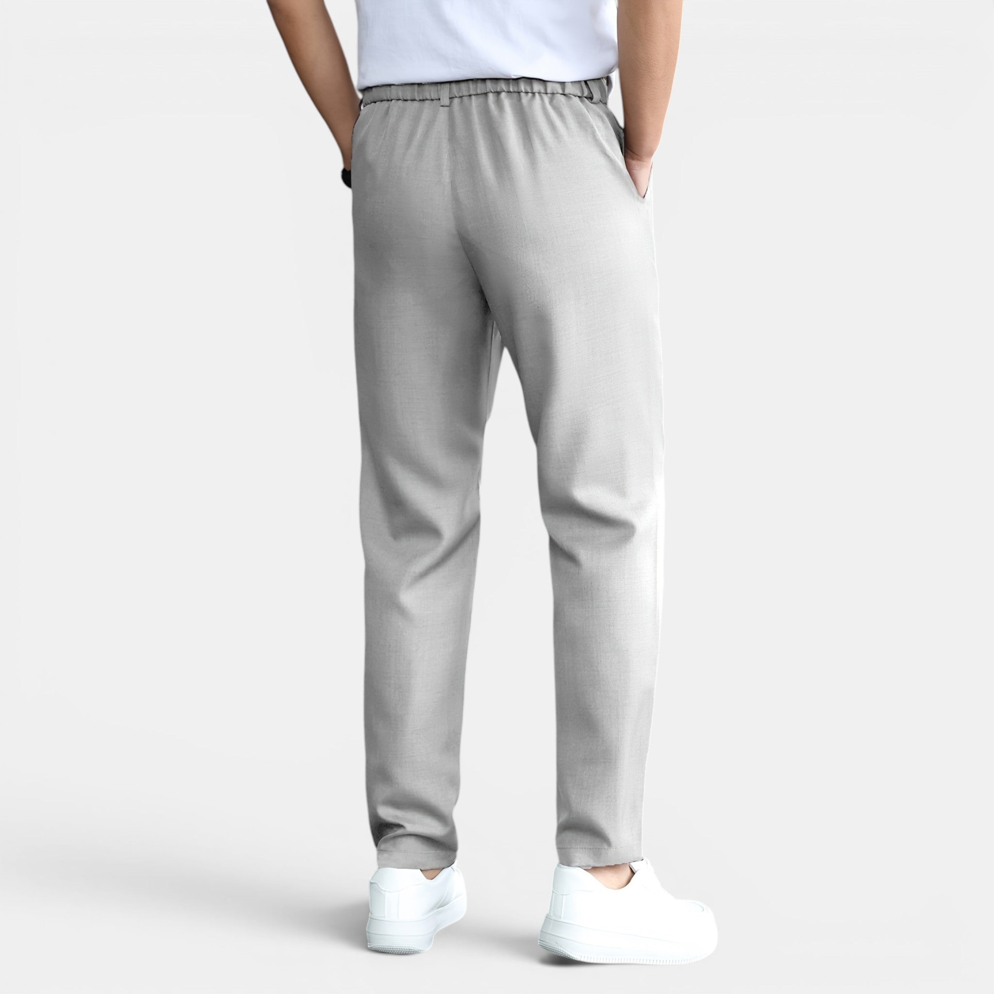 Men’s Double Pleated Casual Trousers Regular Fit